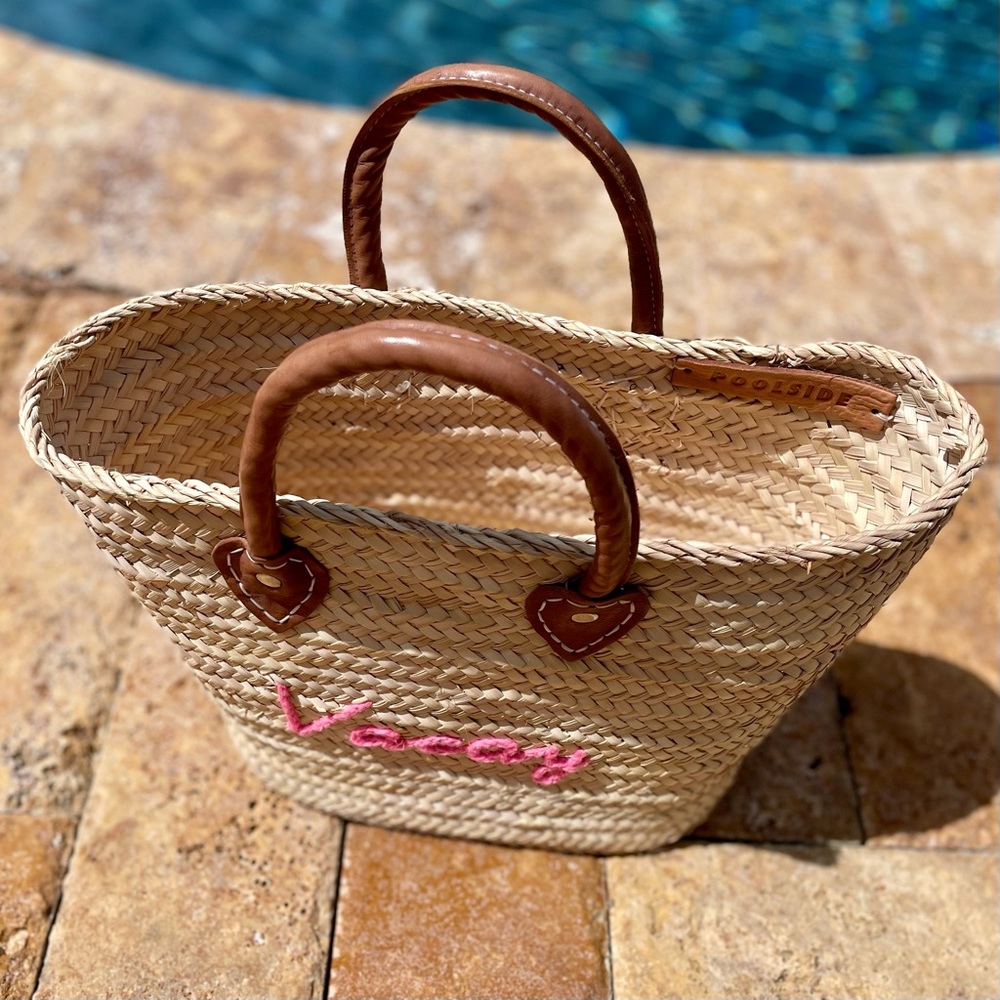 NWOT! Poolside Palm Straw Purse Vacay - Picture 4 of 6